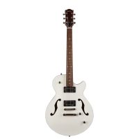 Godin 050222 Montreal Premiere HT Trans White RH Hollowbody Guitar avec Étui
