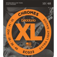 D'Addario ECG23 Chromes Flat Wound,Extra Light, 10-48