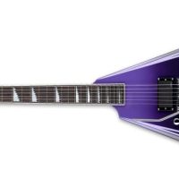 LTD Alexi Hexed Left-Handed Electric Guitar, Purple Fade With Pinstripes