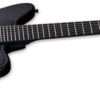 LTD AW-XJ7 Baritone Evertune Electric Guitar, Black Open Grain Satin