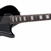 Deluxe Flat Top 6-String Electric Guitar, Black