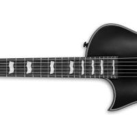 EC-201 Left-Handed Electric Guitar, Black Satin