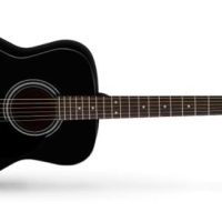 Black Satin Acoustic Guitar