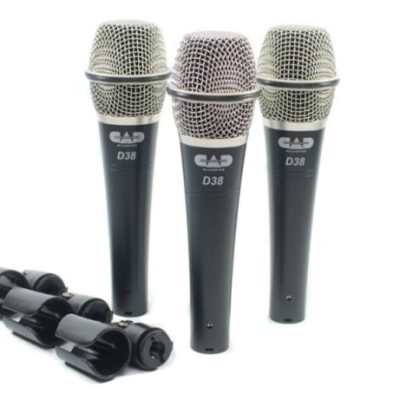 Pack of D38 Supercardioid Dynamic Instrument Microphone
