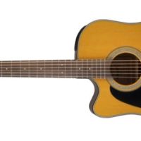 Acoustic-Electric Guitar Left-Handed Dreadnought Cutaway, Natural