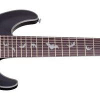 Damien Platinum-8 SBK 8-String Electric Guitar, Satin Black