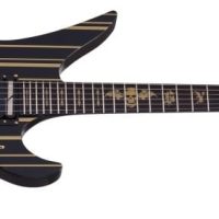 Synyster Gates Custom-S Electric Guitar, Gloss Black With Gold Pin Stripes