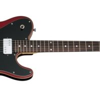 Vintage 6-String Electric Guitar, 22 Frets, Thin 'C' Shape Neck, Rosewood Fretboard, Metallic Red