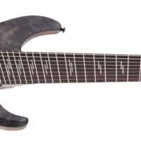 Omen Elite-8 Multiscale 8-String Electric Guitar, Charcoal
