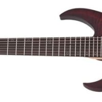 Sunset-7 Extreme 7-String Left-Handed Electric Guitar, Satin Charcoal Burst
