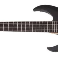 Sunset-7 Triad 7-String Left-Handed Electric Guitar, Gloss Black