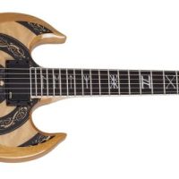 Barbarian Norse Dragon Electric Guitar, RawTop