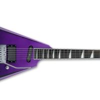 E-II Alexi Ripped Electric Guitar, Purple Fade Satin With Ripped Pinstripes
