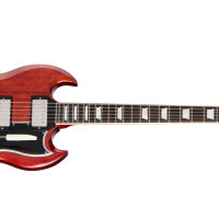 Epiphone Guitare électrique SG Standard 1964 à cordier Maestro Vibrola (reproduction, fini rouge cerise)